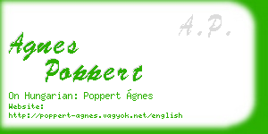 agnes poppert business card